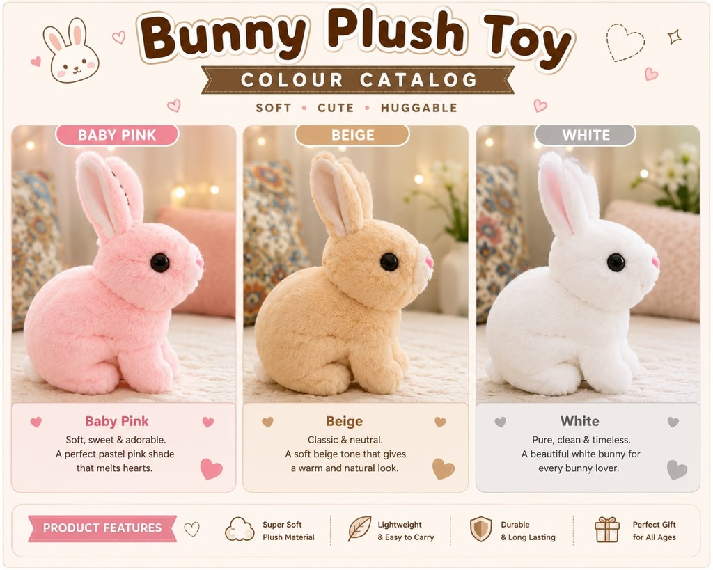 Cute Bunny Plush Toy for Kids